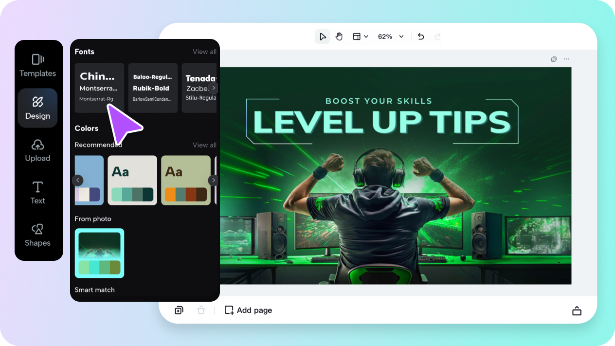 Custom designs with engaging effects & elements 